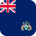 The Flag of Ascension Island Rounded Square