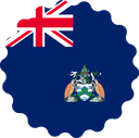 The Flag of Ascension Island Scallop Circle
