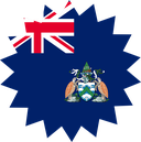 The Flag of Ascension Island Star Burst
