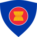 The Flag of Association of Southeast Asian Nations Shielded II