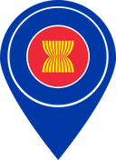 The Flag of Association of Southeast Asian Nations Map Pin
