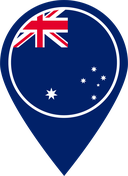 The Flag of Australia Map Pin