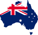 The Flag of Australia Map