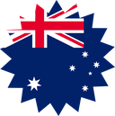 The Flag of Australia Star Burst