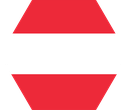 The Flag of Austria Hexagon I