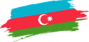 The Flag of Azerbaijan Brushed