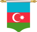 The Flag of Azerbaijan Hanging Banner I