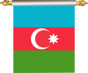 The Flag of Azerbaijan Hanging Banner IV