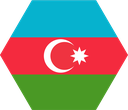 The Flag of Azerbaijan Hexagon I