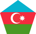 The Flag of Azerbaijan Pentagon