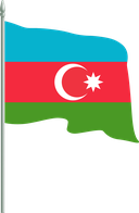 The Flag of Azerbaijan Pole Flag II
