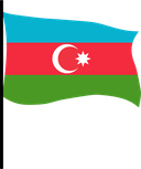 The Flag of Azerbaijan Pole Flag III