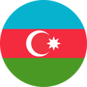 The Flag of Azerbaijan Round