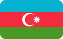 The Flag of Azerbaijan Rounded Rectangle