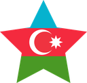 The Flag of Azerbaijan Star