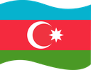 The Flag of Azerbaijan Wavy I