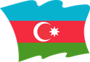 The Flag of Azerbaijan Wavy II