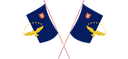 The Flag of Azores Crossed Flags