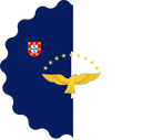 The Flag of Azores Scallop Circle