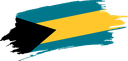 The Flag of Bahamas Brushed