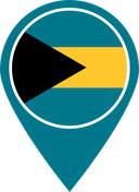 The Flag of Bahamas Map Pin