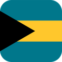 The Flag of Bahamas Rounded Square
