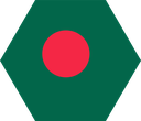 The Flag of Bangladesh Hexagon I