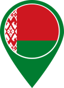 The Flag of Belarus Map Pin