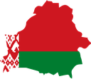 The Flag of Belarus Map