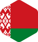 The Flag of Belarus Rounded Hexagon