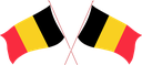 The Flag of Belgium Crossed Flags