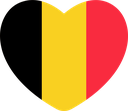 The Flag of Belgium Heart