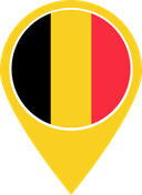 The Flag of Belgium Map Pin