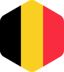 The Flag of Belgium Rounded Hexagon