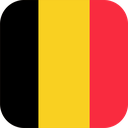The Flag of Belgium Rounded Square