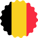 The Flag of Belgium Scallop Circle