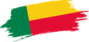 The Flag of Benin Brused