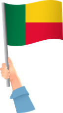 The Flag of Benin Handheld
