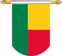 The Flag of Benin Hanging Banner II