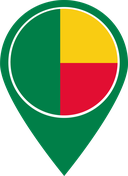 The Flag of Benin Map Pin