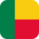 The Flag of Benin Rounded Square