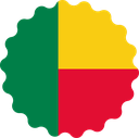 The Flag of Benin Scallop Circle