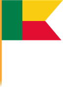 The Flag of Benin V Cut