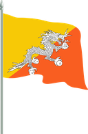 The Flag of Bhutan Pole Flag II