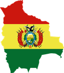 The Flag of Bolivia Map