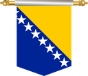 The Flag of Bosnia and Herzegovina Hanging Banner III