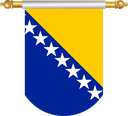 The Flag of Bosnia and Herzegovina Hanging Banner II