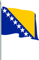 The Flag of Bosnia and Herzegovina Pole Flag II
