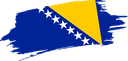 The Flag of Bosnia and Herzegovina Brushed
