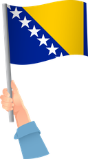 The Flag of Bosnia and Herzegovina Handheld